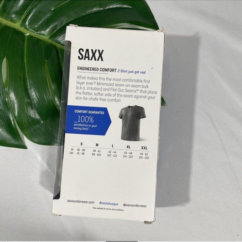 NIB $35 SAXX [ Small‎ ] Undercover V-neck Undershirt Top in Black - Picture 6 of 16